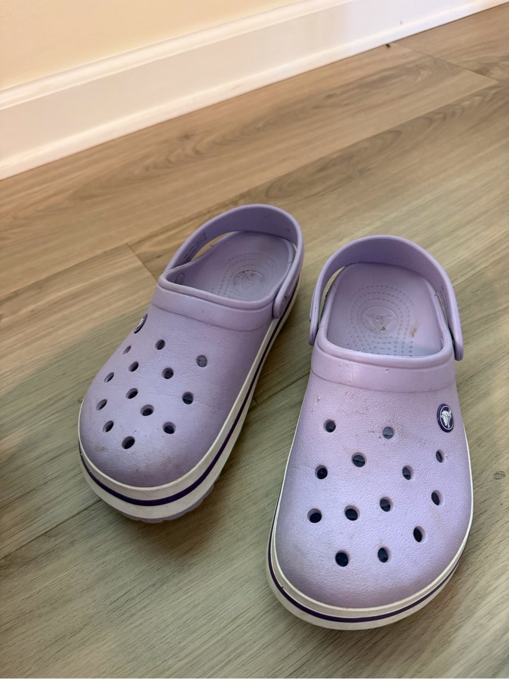 CROCS Kids Lavender Slip-On Clogs with Heel Strap